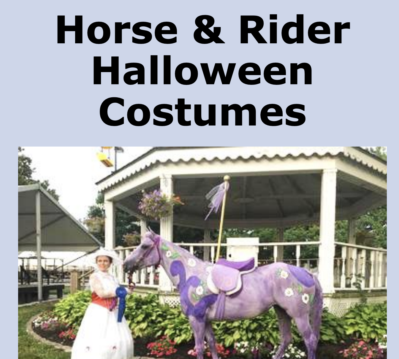Horse Halloween Costumes ebook cover horsecrazygirls.com