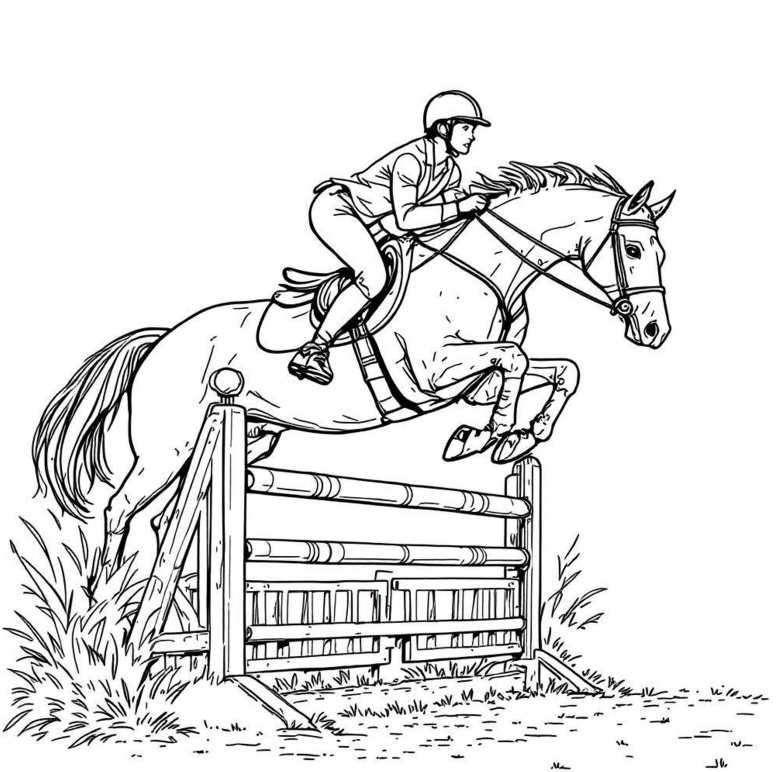 Horses Jumping and Running Line Art from LookinGoodOnYou on Etsy