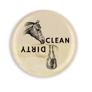 Horse Head and Horse Butt, Clean or Dirty Dishwasher Magnet, funny gifts for horse lovers