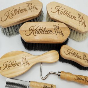 Beautiful Custom Engraved Horse Brush gift for equestrians