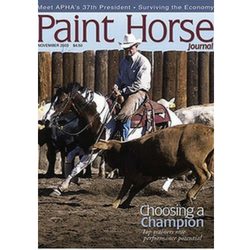 A picture of the Paint Horse Journal magazine cover.