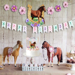 Horse Party Banner for wild horses themed horse party
