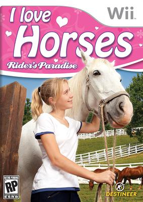The cover of the Wii game I Love Horses: Rider's Paradise.