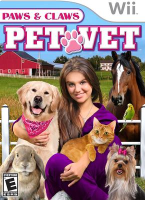 The cover of the Wii game Paws & Claws: Pet Vet.