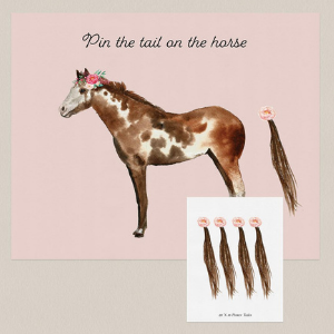 Pin The Tail On The Horse printable for horse themed party