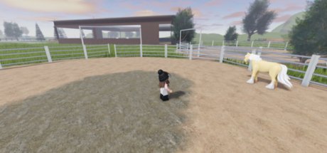 An image of the Roblox horse game Lakeside Ranch.