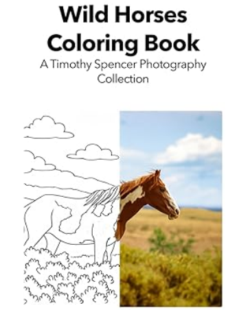 Wild Horses Coloring Book on Amazon