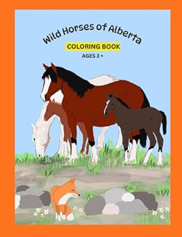 Wild Horses of Alberta coloring book on Amazon