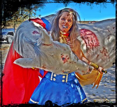 Zombie Superheroes HORSE AND RIDER
