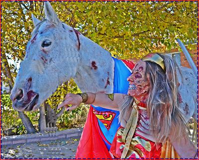 Zombie Superheroes HORSE AND RIDER